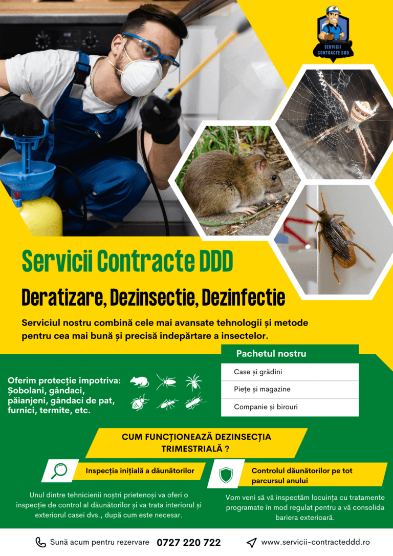 Servicii - contracte DDD Bucuresti - Dezinsectie, Dezinfectie, Deratizare
